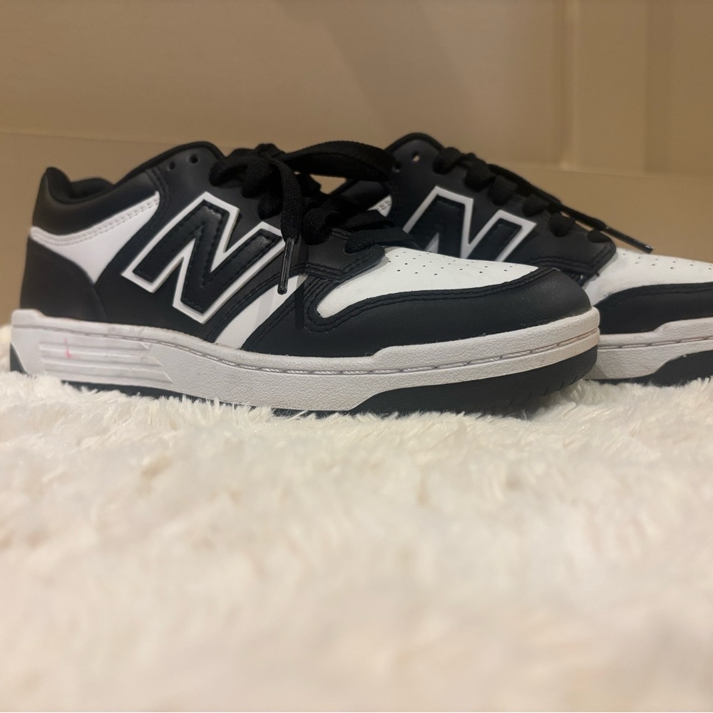 New Balance Kids Black and White Sneakers